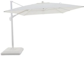 Ombrellone a palo laterale bianco SONORA NATERIAL L 282 x 391 cm con telo bianco
