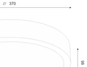 Brilagi - Lampada LED da soffitto CARVALHO SLIM 2xE27/60W/230V ciliegio 37 cm