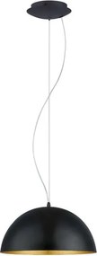 Lampadario Glamour Gaetano nero E27 Max 60W ø38cm EGLO