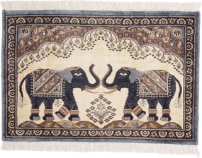 Agra Tappeto orientale 90x60 (Indian) Annodato A Mano