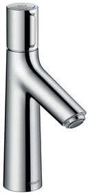Rubinetto per lavabo a canna media getto laminare cristallino Talis Select S100 cromato lucido HANSGROHE H 22 cm