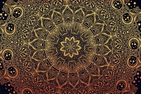 Quadro su tela – Mandala orientale dorata