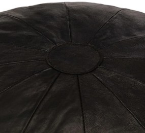 Pouf nero 40x35 cm in vera pelle di capra