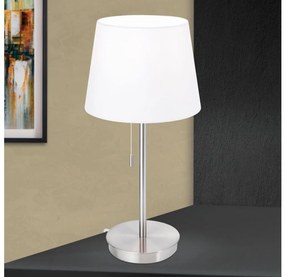 Orion LA 4-1205/1 - Lampada da tavolo con porta USB LUDWIG 1xE27/40W/230V bianco/cromo