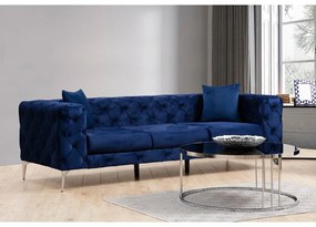 Divano in velluto blu scuro 237 cm Como - Artie