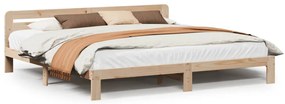 Letto senza materasso 200x200 cm in legno massello di pino