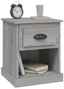 Comodini 2 pz Grigio Sonoma 39x39x47,5 cm in Legno Multistrato