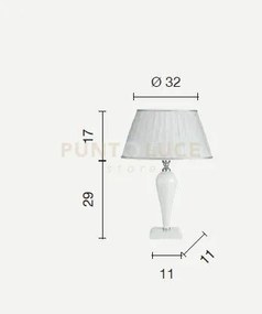 Lumetto ravel nero e cromo attacco e14 1 luce h. 29+17cm