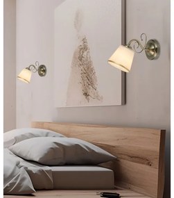 Applique LOSANNA 1xE14/40W/230V in ottone