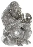 Statua Decorativa DKD Home Decor Argentato Resina Gorilla (38,5 x 33 x 43,5 cm)