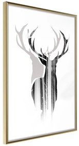 Poster  Guardian of the Forest  Cornice Quadri Cornice d'oro, Larghezza x Altezza Home decor 20x30