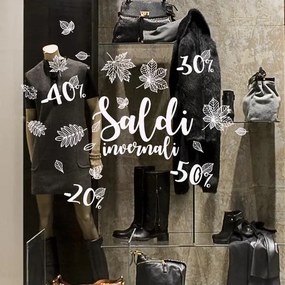 Saldi foglie gelate | Vetrofania