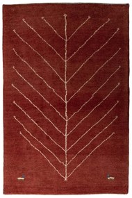 Gabbeh Tappeto 130x90 Rosso (Iran) Annodato A Mano