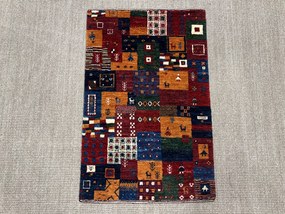 Loribaft Tappeto 90 x 60 Rosso (Iran) Annodato A Mano