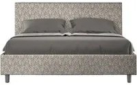 Letto imbottito Matrimoniale 160x210 cm tessuto Era Adele - Contenitore,Grigio