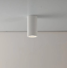 Plafoniera Rotonda GU10 e GU5.3 in Gesso Pitturabile Ø70x140mm