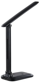 Immax 09106L - Lampada da tavolo LED dimmerabile con ricarica wireless QI LUMI LED/7W/230V nera