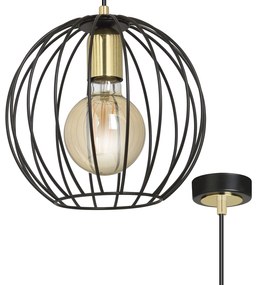 Sospensione Contemporanea Omoikane Acciaio Nero 1 Luce E27 Ip20