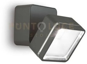 Lampada da parete omega ap square antracite 4000k