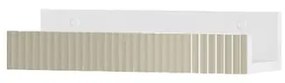 Mensola per bagno Niwa L 40 cm laccato opaco bianco con vetro sabbia