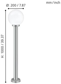 EGLO 30207 - Lampada da esterno NISIA 1xE27/60W