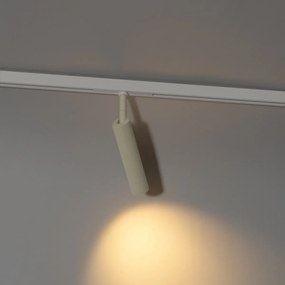 Faretto moderno beige e bianco per sistema binario monofase - Slimline Uzzy