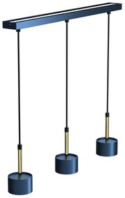 Lampadario su corda ARENA 3xGX53/11W/230V blu/dorato