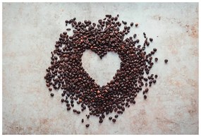 Carta da parati – Cuore di chicchi di caffè
