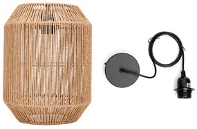 Aigostar - Lampadario a sospensione con filo 1xE27/60W/230V beige