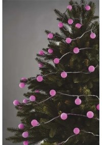 Catena LED da esterno natalizia 40xLED/9m IP44 rosa