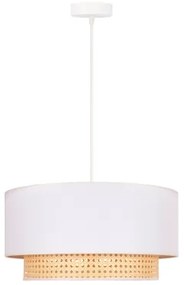 Duolla - Lampadario su filo BOHO 1xE27/15W/230V d. 45 cm cremoso/rattan