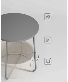 Tavolino d'appoggio NOIRA grigio/bianco