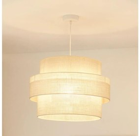 Brilagi - Lampadario a cavo SPACE YUTE 1xE27/15W/230V Ø50 cm crema/bianco