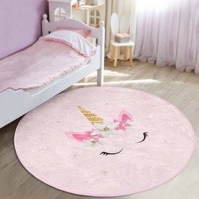 Tappeto rosa per bambini ø 120 cm Comfort - Mila Home
