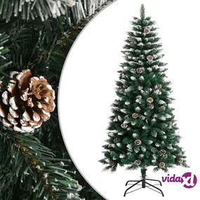 vidaXL Albero di Natale Artificiale con Base Verde 120 cm PVC