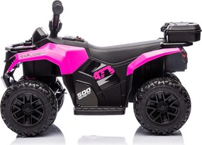 Quad Elettrico per Bambini Safari 6V con Bauletto Posteriore Rosa...