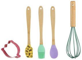 Set 4 accessori pasticceria silicone con formina fiore