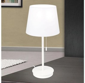 Orion LA 4-1205/1 - Lampada da tavolo con porta USB LUDWIG 1xE27/40W/230V bianco