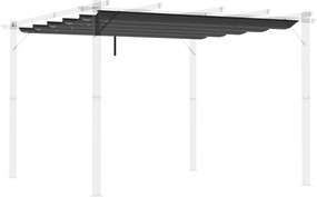 Telo di Ricambio per Pergola da Giardino 3x3m in Poliestere Grigio Scuro...