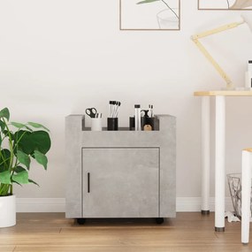 Carrello Scrivania Grigio Cemento 60x45x60 Cm Legno Multistrato /