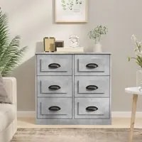 Credenza Grigio Cemento 70x35,5x67,5 cm in Legno Multistratocod mxl 127135