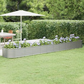 Letto Giardino Acciaio Verniciato A Polvere 440x80x36cm Argento /