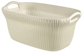 Cesto Portabiancheria Knit 40 L Bianco Crema /