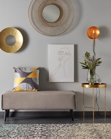 Kave Home - Panca Dyla velluto grigio 111 cm