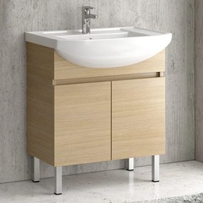 Kamalu - mobile bagno a terra 65 cm con 2 ante bn-65at