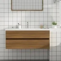 Mobile Lavabo Rovere Marrone 100x38,5x45cm in Legno Multistrato 815659