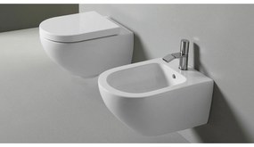 Coppia Di Sanitari Sospesi Ceramica Cielo "Enjoy 53" Bianco Lucido