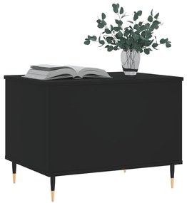 Tavolino da salotto nero 60x44,5x45 cm in legno multistrato