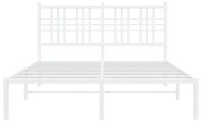 Giroletto con testiera metallo bianco 140x190 cm