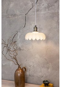Lampadario bianco e color ottone con paralume in vetro ø 25,5 cm Kurage – Markslöjd